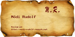 Módi Rudolf névjegykártya
