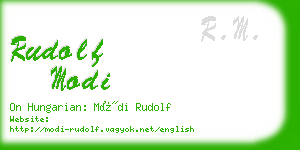 rudolf modi business card